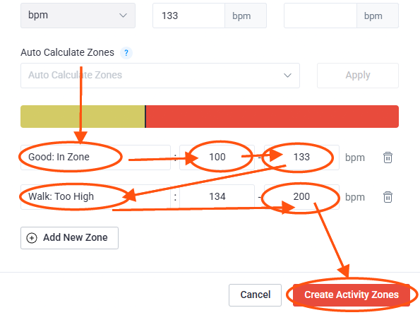 Configure Zone Values