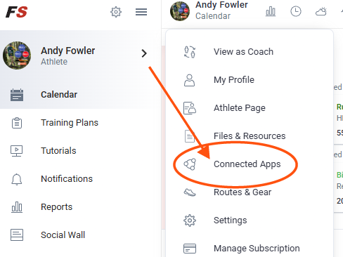 Click Connected Apps
