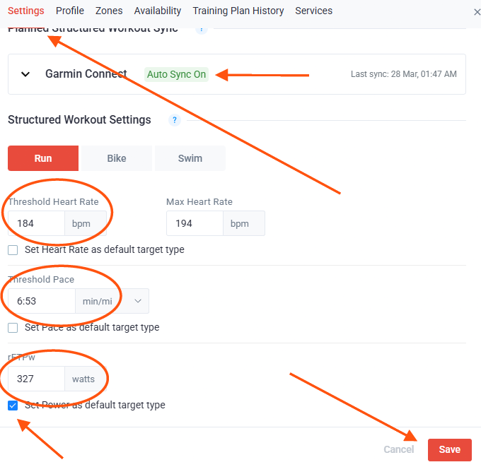 Enter Threshold Data